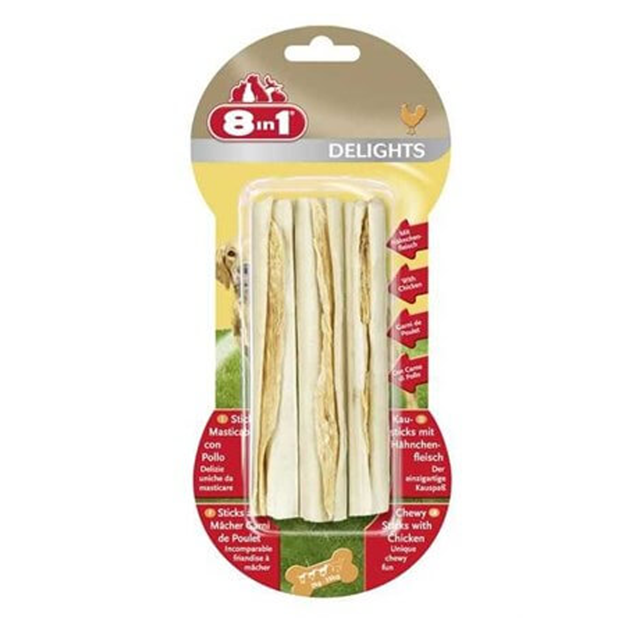 8 IN 1 DELİGHTS BONES KÖPEKLER İÇİN AĞIZ BAKIM ÇUBUĞU 3LÜ 75GR