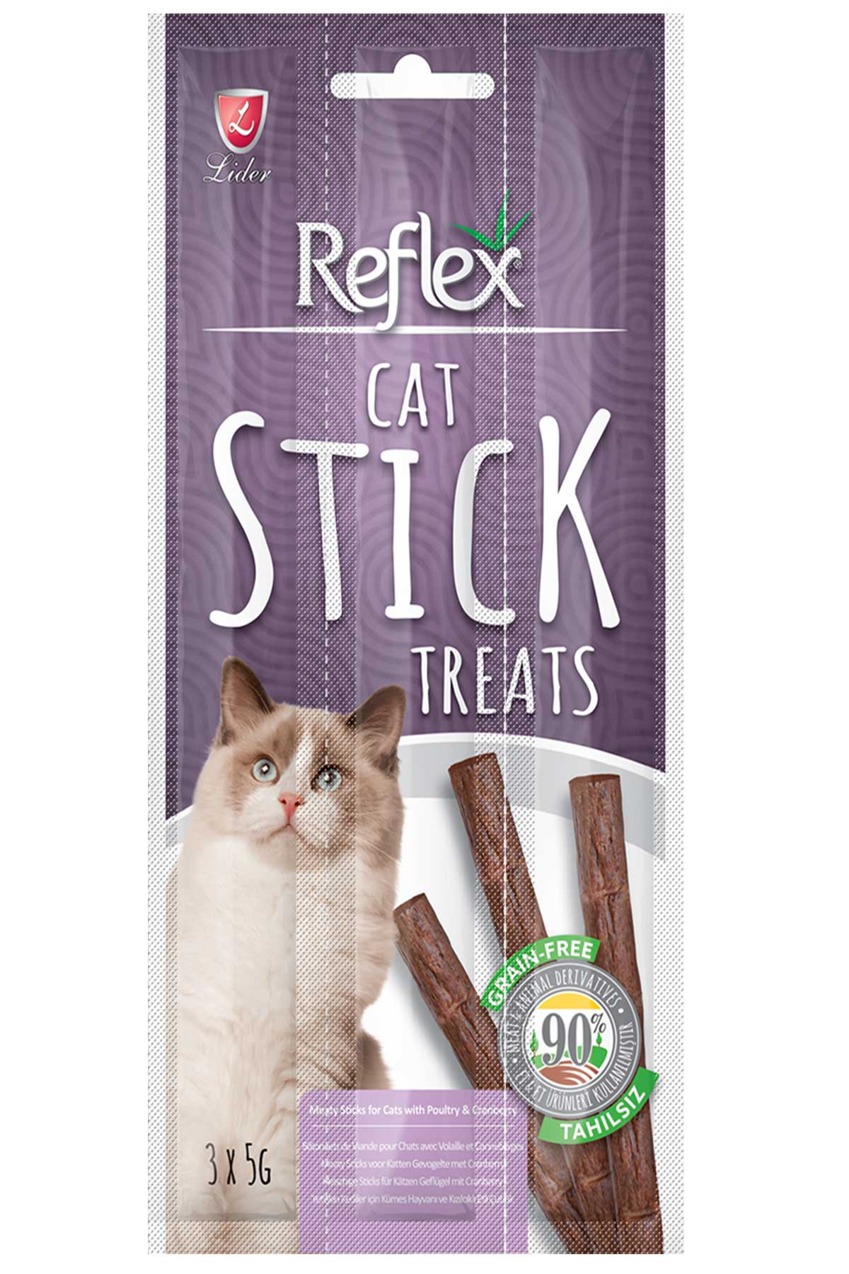 REFLEX CAT STICK KÜMES HAYVANLI KIZILCIKLI  3X5 GR
