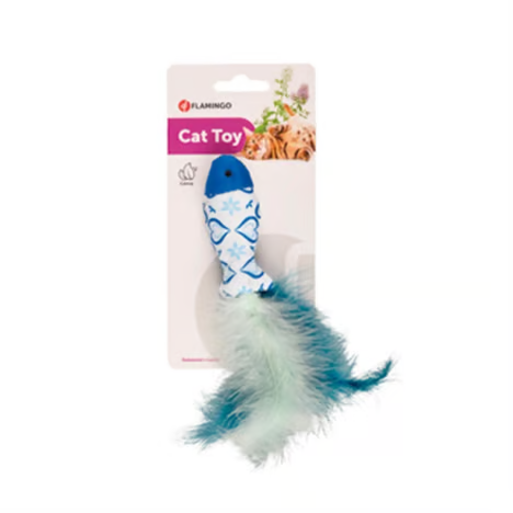 MAVİ TÜYLÜ BALIK KEDİ OYUNCAK