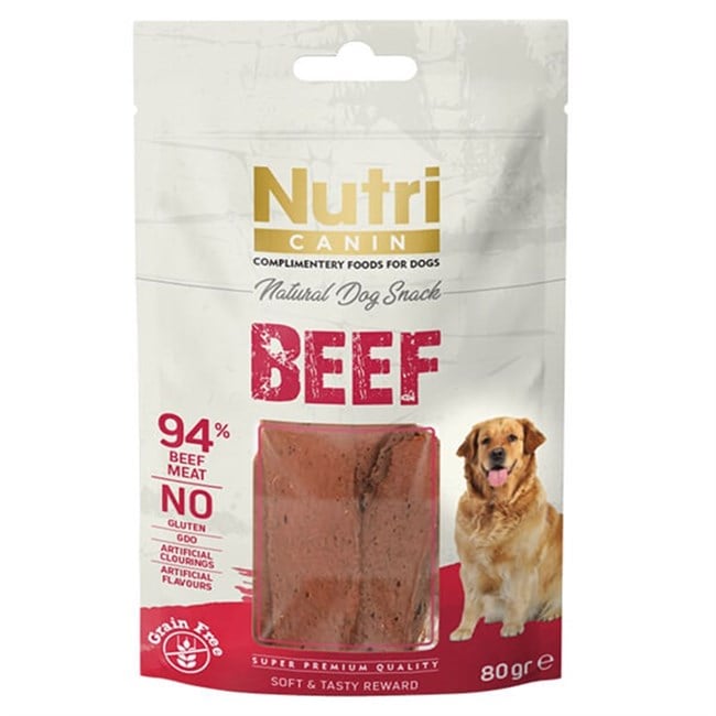 Nutri Canin Beef Snack %94 Sığır Etli Tahılsız Köpek Ödül Maması 80 gr
