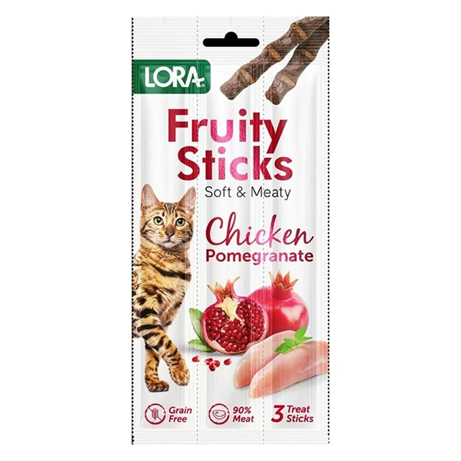 LORA TAVUK ETLİ NARLI KEDİ STİCK ÖDÜL 3X5GR