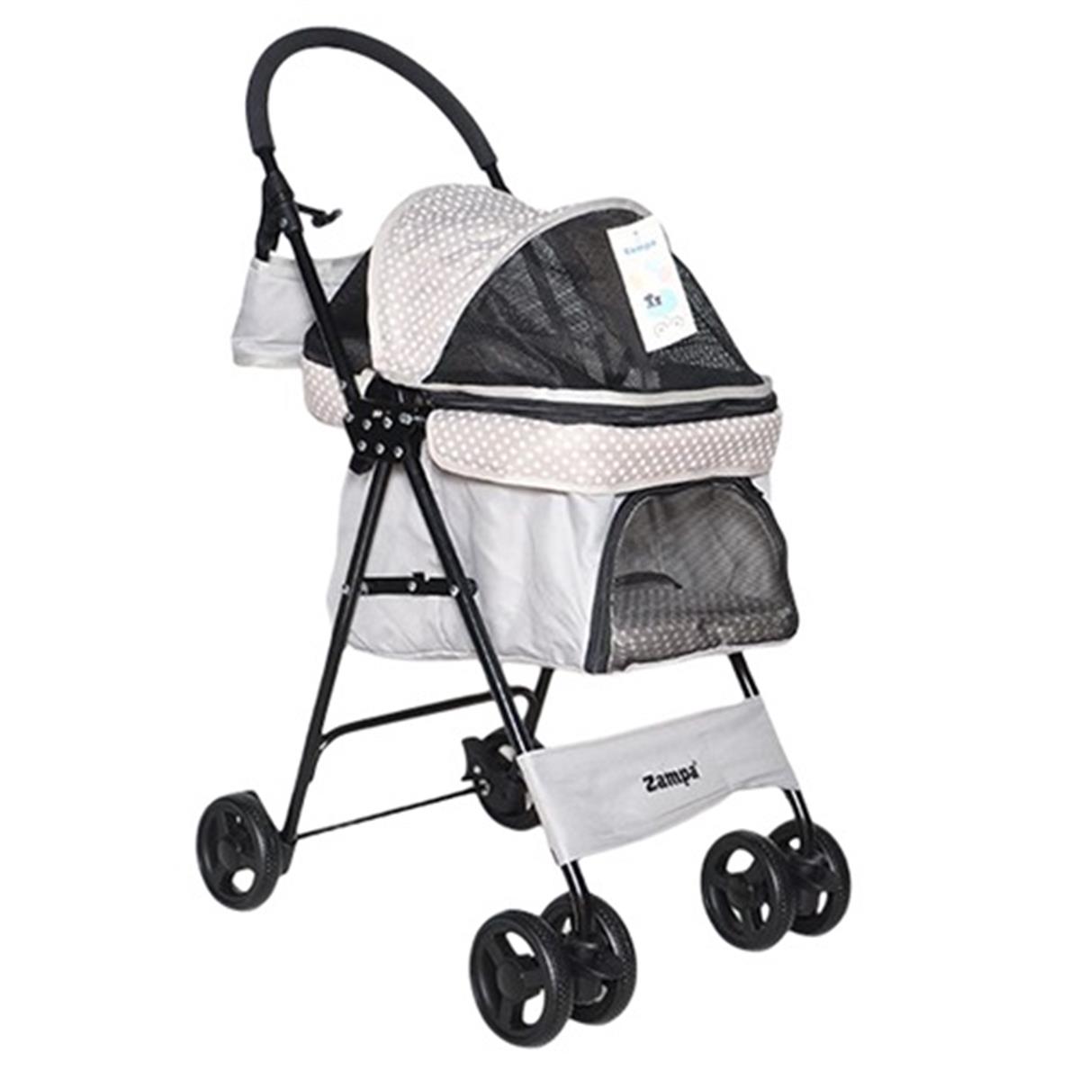 ZAMPA PEREZ KEDİ -- KÖPEK ARABASI GRİ, 42X63X89CM  -    .BL07-G