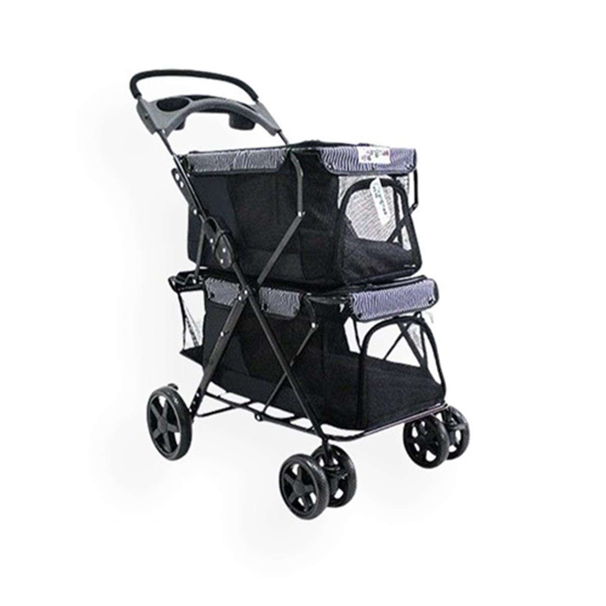 ZAMPA TWİNS KEDİ -- KÖPEK ARABASI SİYAH, 51X85X100CM  -    .BL04-B