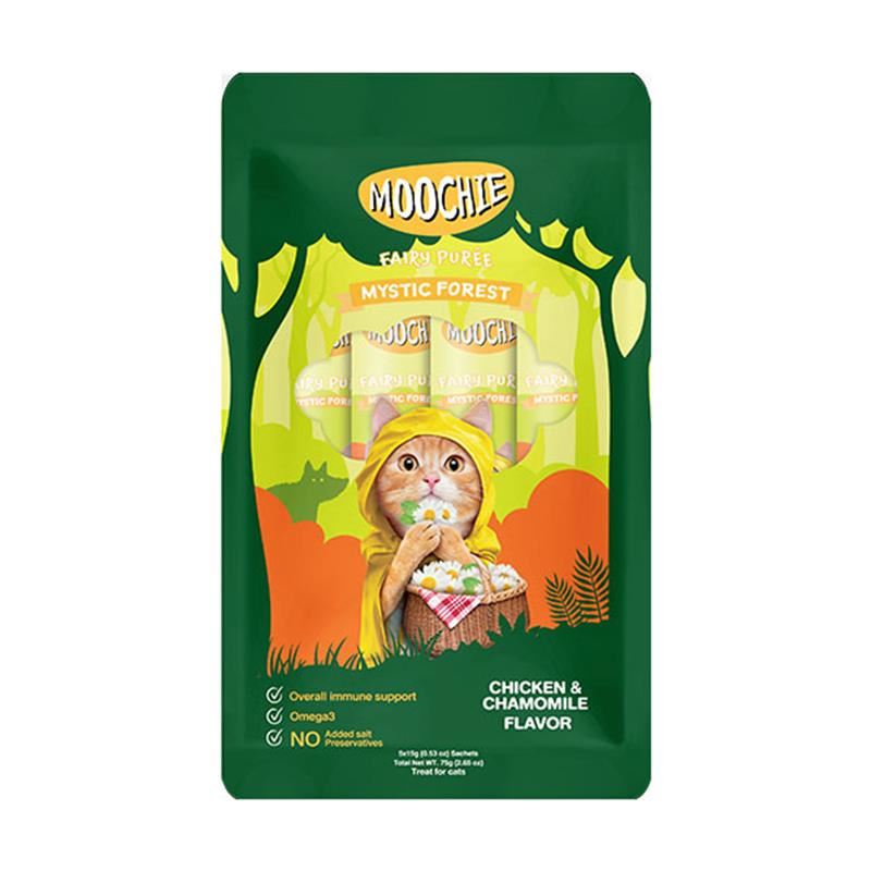 Moochie Tavuklu Ve Papatyalı Sıvı Kedi Ödül Maması 5x15gr