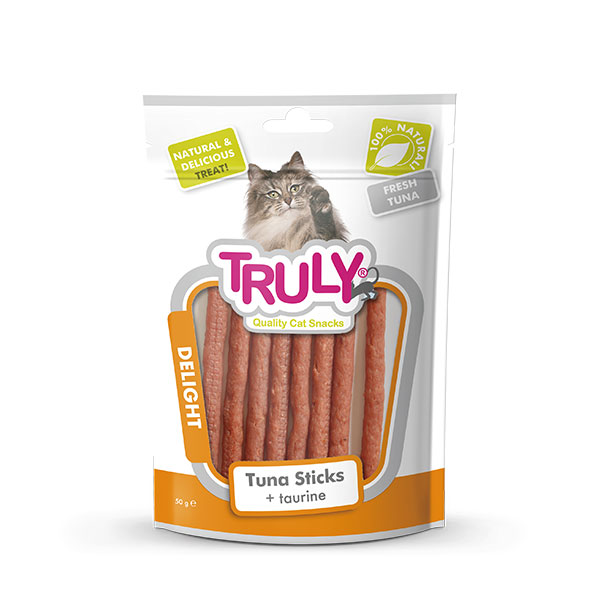 Truly Delight Ton Balıklı Taurinli Yumuşak Stick Kedi Ödül Çubuğu 50gr