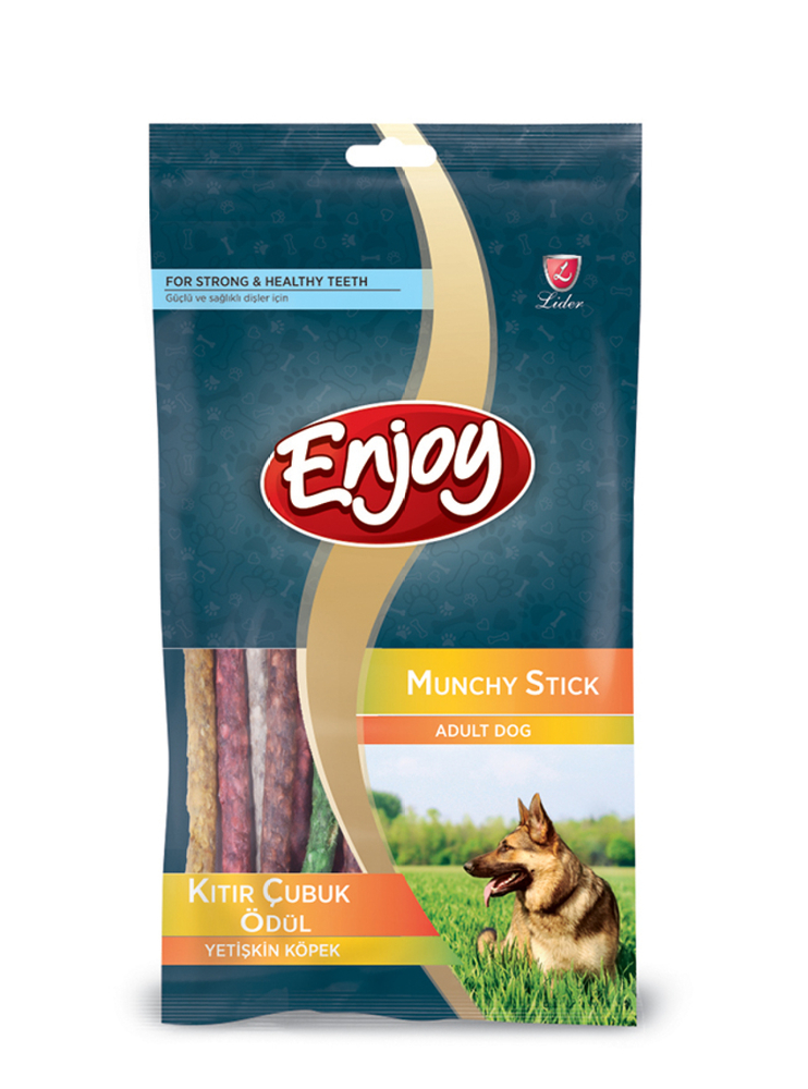 Enjoy Munchy Renkli Çubuk Köpek Ödülü  5''  6-7 Gr-20 Li