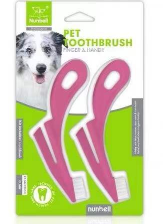 NUNBELL KUYRUKLU PARMAK DİŞ FIRÇASI 2 Lİ